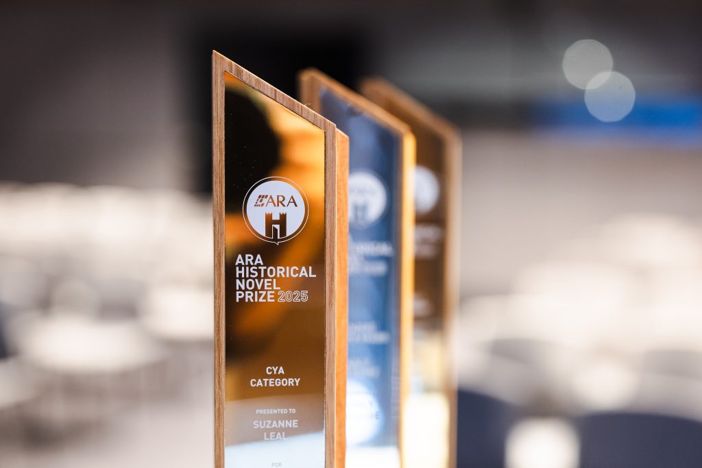 Custom made ARA Historical Novel Prize trophies